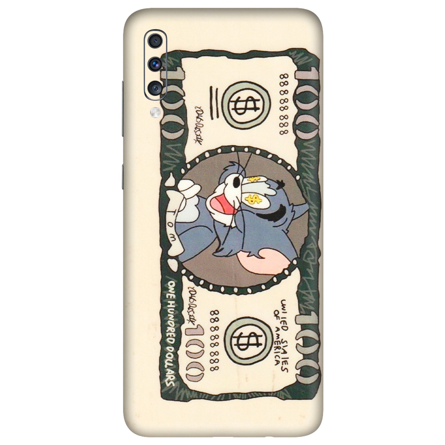 Samsung A/S Series Phone Skins (All Models) - One Hundred Dollar Tom - Transparent Finish (T-16) Samsung Galaxy A70