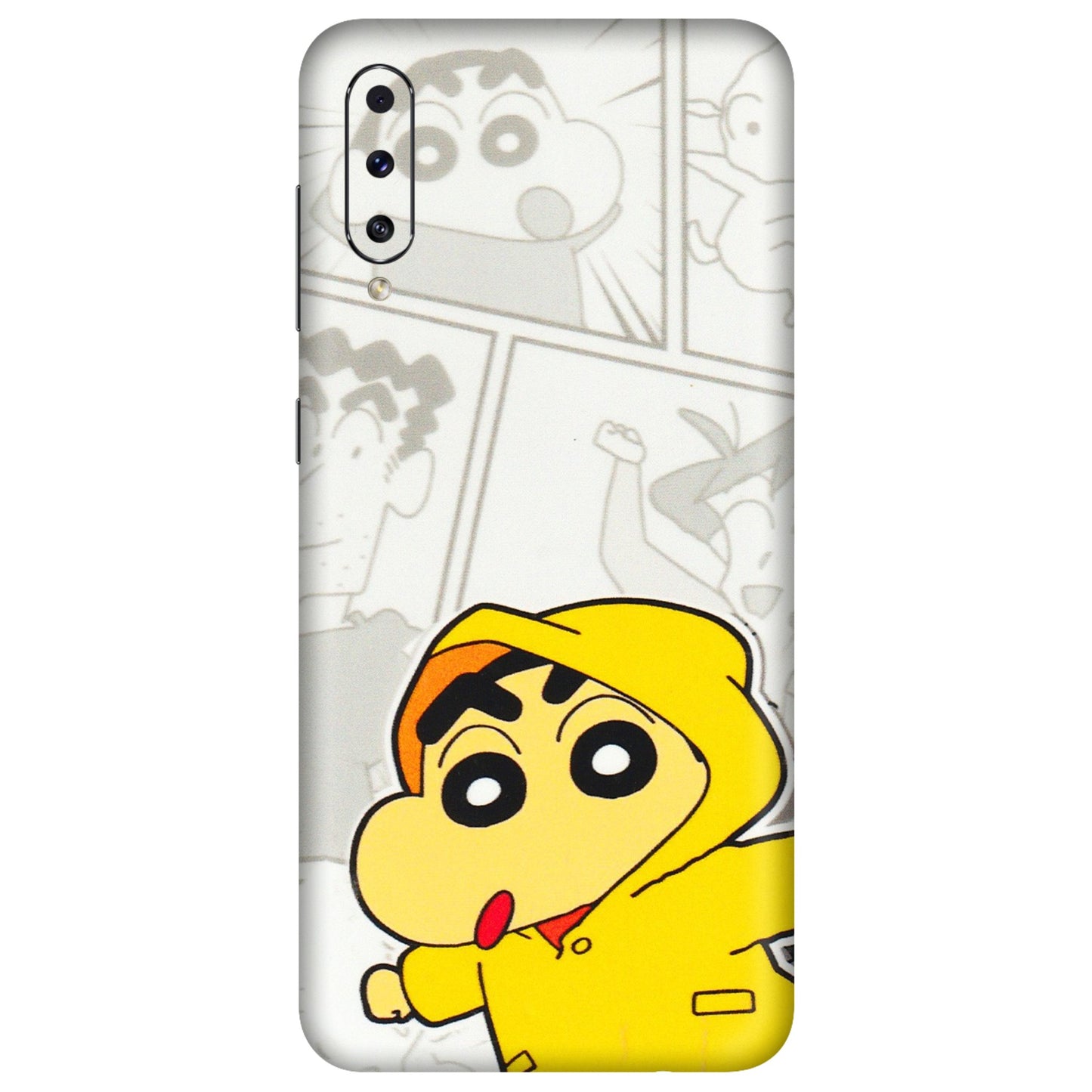 Samsung A/S Series Phone Skins (All Models) - Yellow Shinchan Comic - 3D Embossed Finish (L-246) Samsung Galaxy A70s