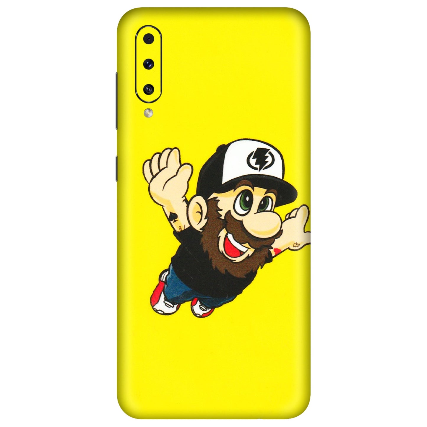 Samsung A/S Series Phone Skins (All Models) - Flying Beardo - 3D Embossed Finish (L-60) Samsung Galaxy A70s