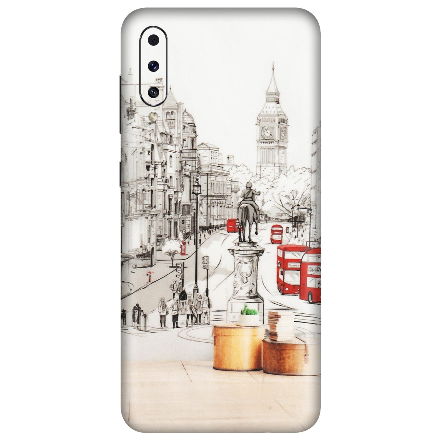 Samsung A/S Series Phone Skins (All Models) - London Street - Transparent Finish (T-02) Samsung Galaxy A70s