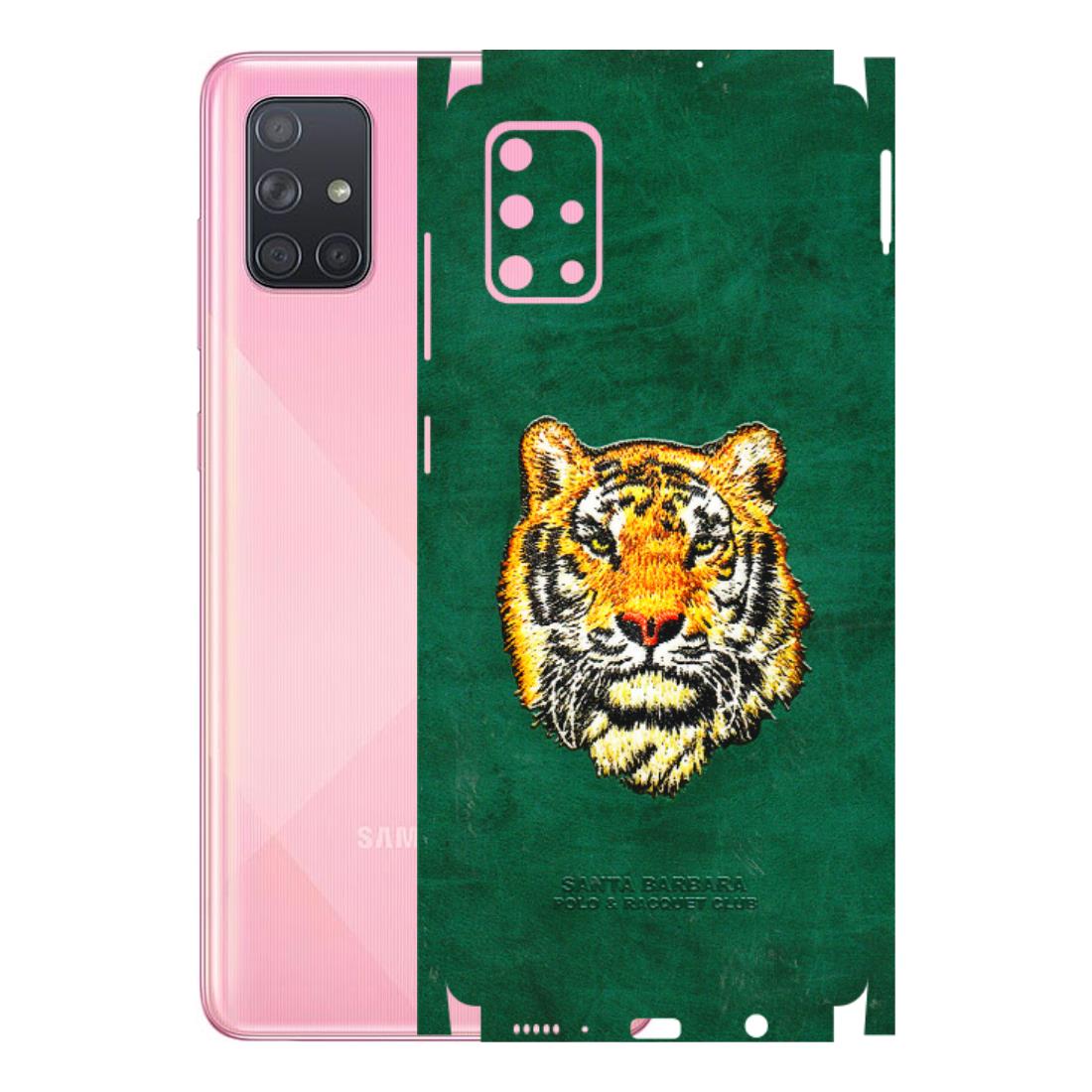 Samsung A/S Series Phone Skins (All Models) - Leather Feel Tiger - 3D Embossed Finish (L-111) Samsung Galaxy A71