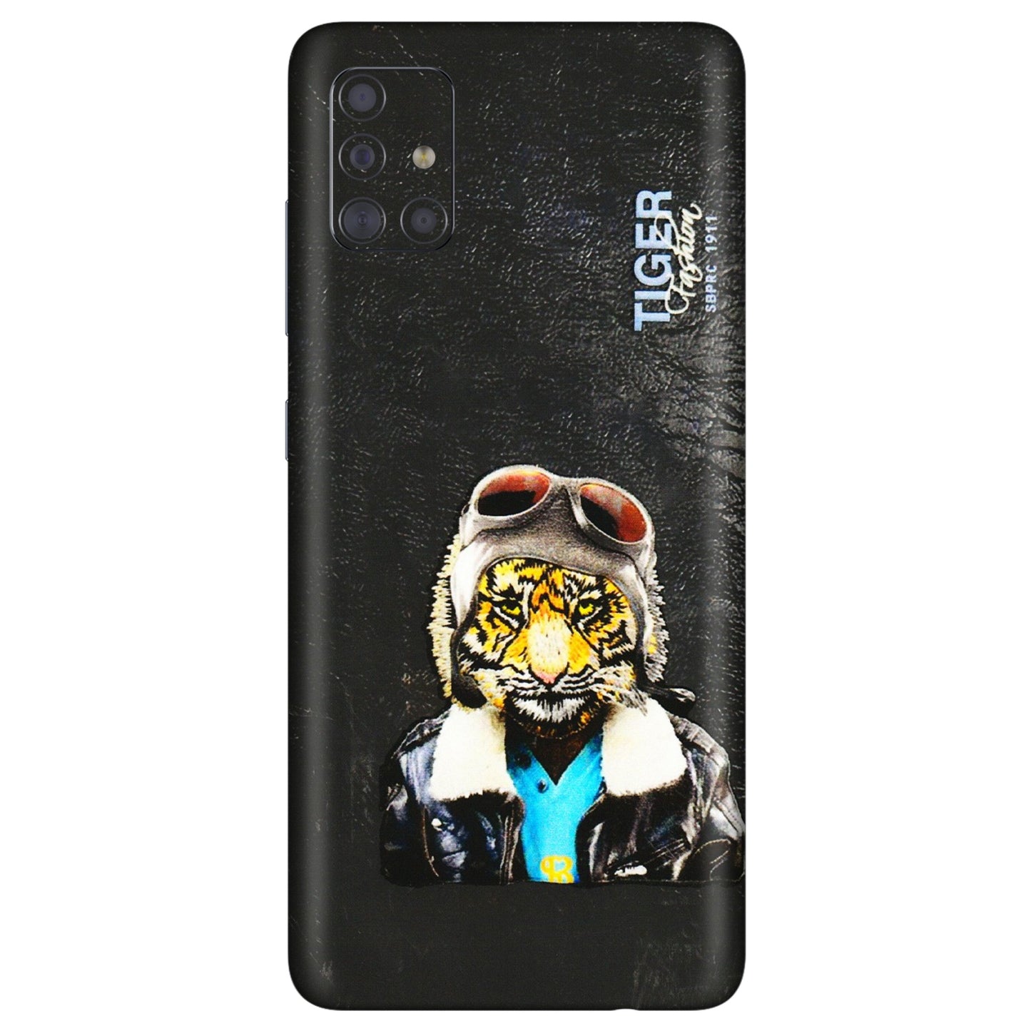 Samsung A/S Series Phone Skins (All Models) - Rider Tiger - 3D Embossed Finish (L-113) Samsung Galaxy A71