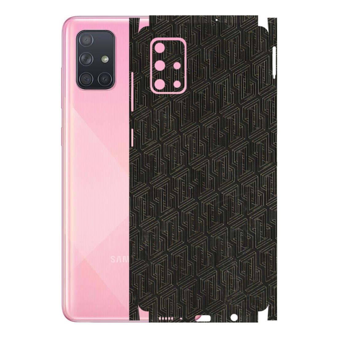 Samsung A/S Series Phone Skins (All Models) - Black Abstract Pattern - 3D Embossed Finish (L-117) Samsung Galaxy A71