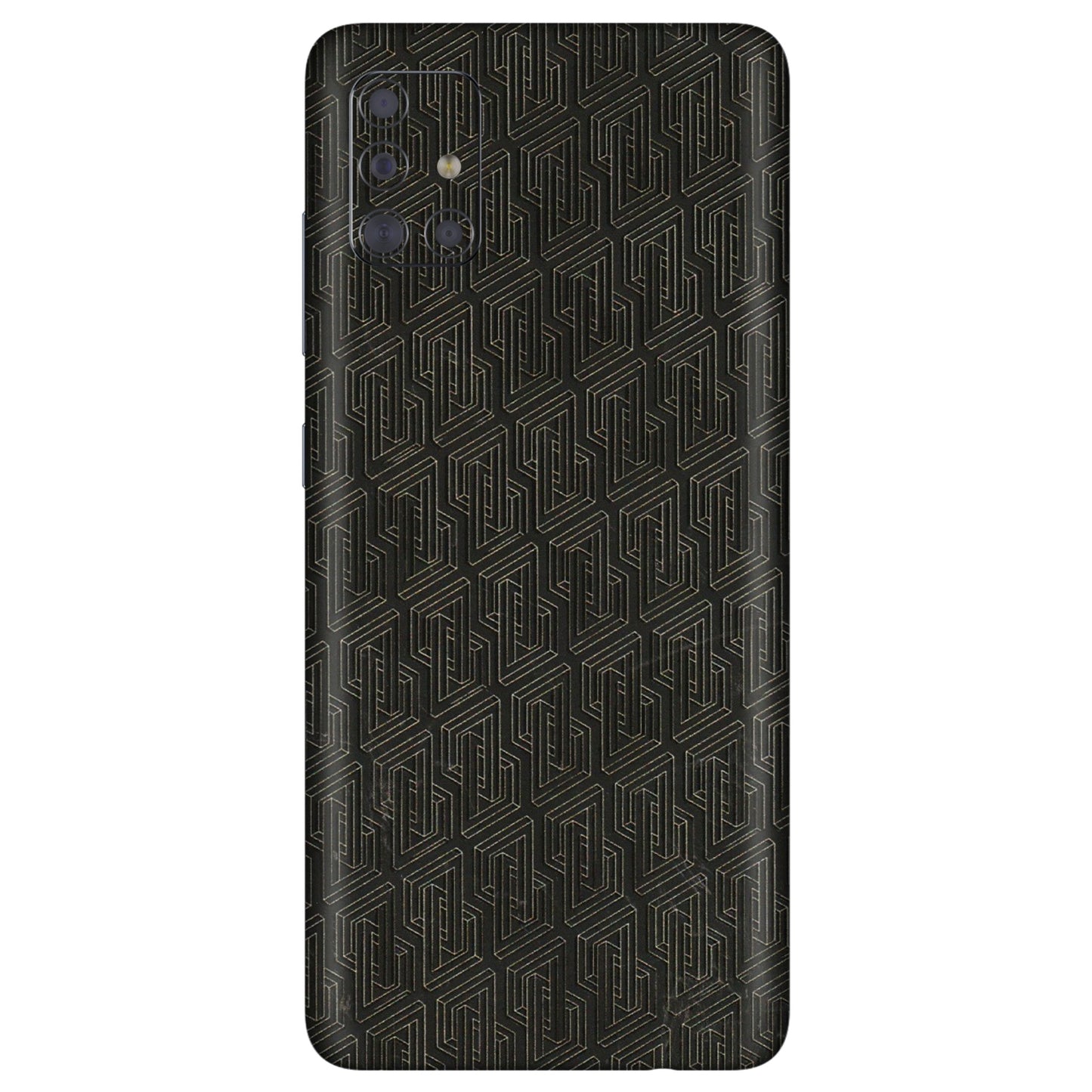 Samsung A/S Series Phone Skins (All Models) - Black Abstract Pattern - 3D Embossed Finish (L-117) Samsung Galaxy A71