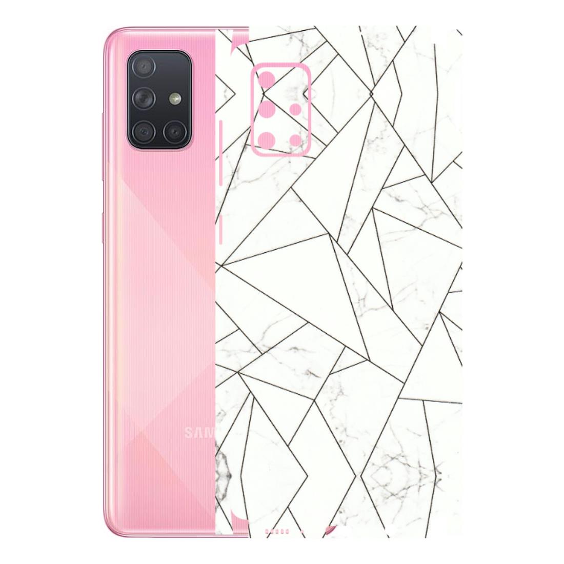 Samsung A/S Series Phone Skins (All Models) - Luxury White Marble Effect - 3D Embossed Finish (L-168) Samsung Galaxy A71