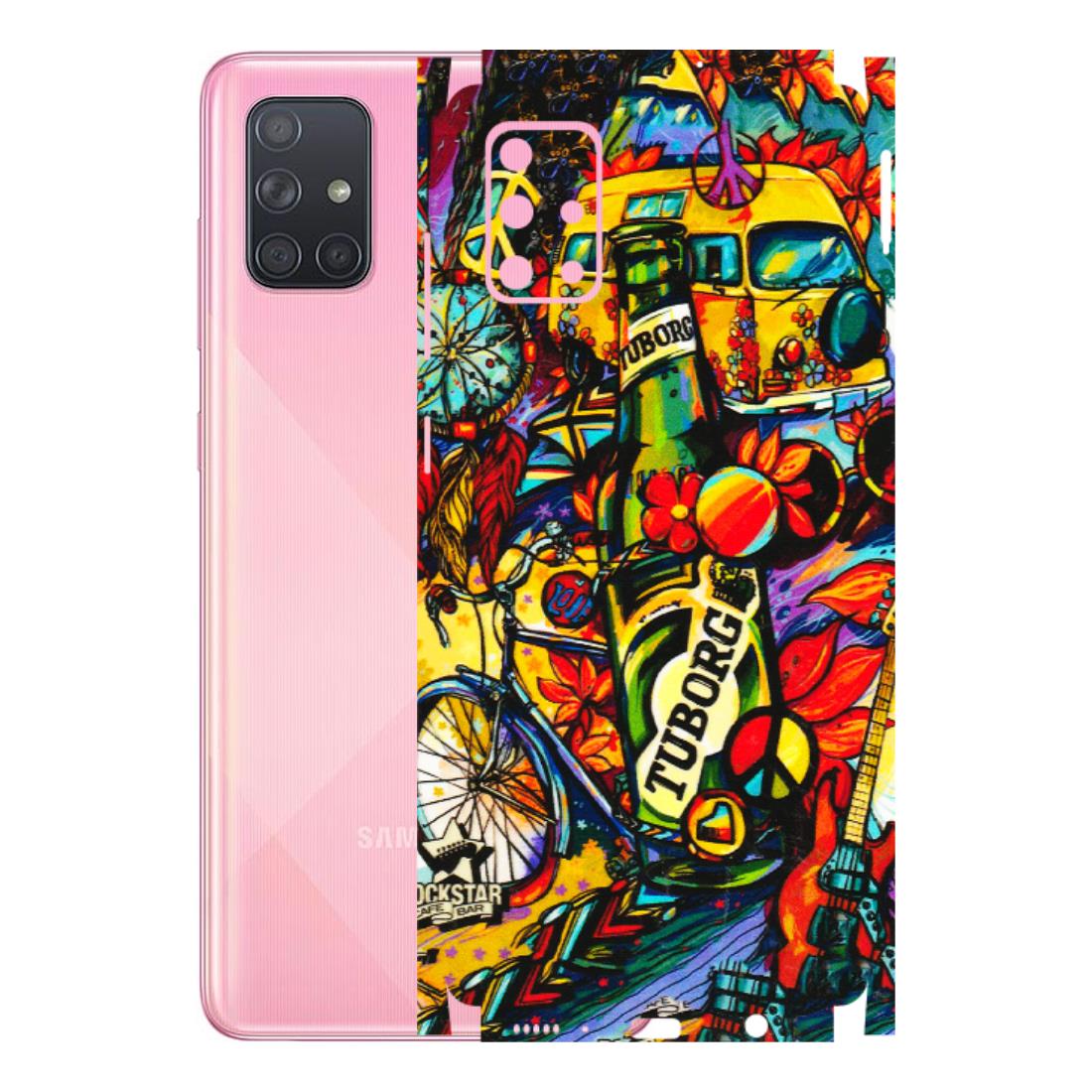 Samsung A/S Series Phone Skins (All Models) - Cool Beer Bottle - 3D Embossed Finish (L-193) Samsung Galaxy A71