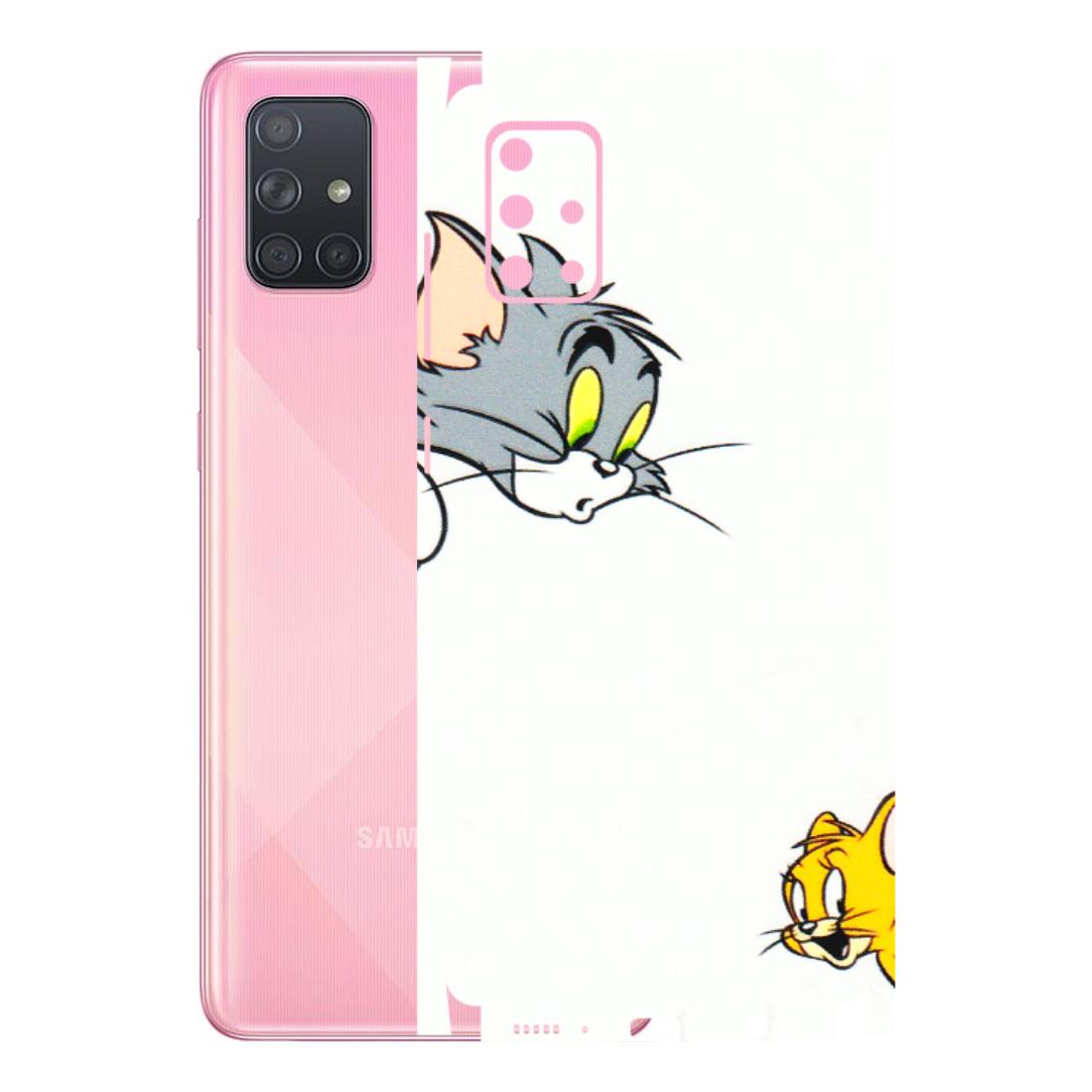 Samsung A/S Series Phone Skins (All Models) - Cute Tom And Jerry - 3D Embossed Finish (L-220) Samsung Galaxy A71