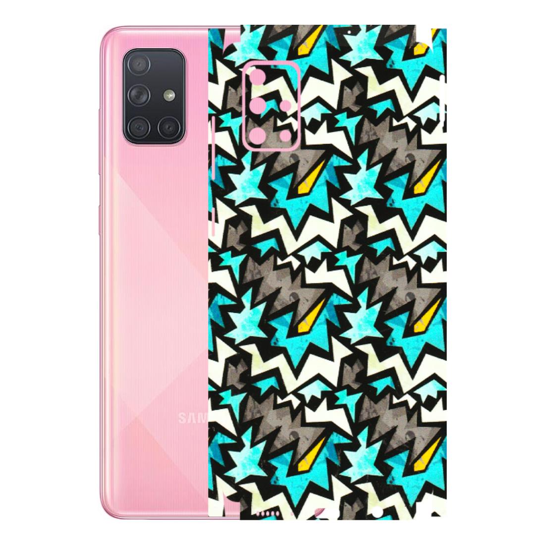 Samsung A/S Series Phone Skins (All Models) - Funky Zig Zag - 3D Embossed Finish (L-223) Samsung Galaxy A71