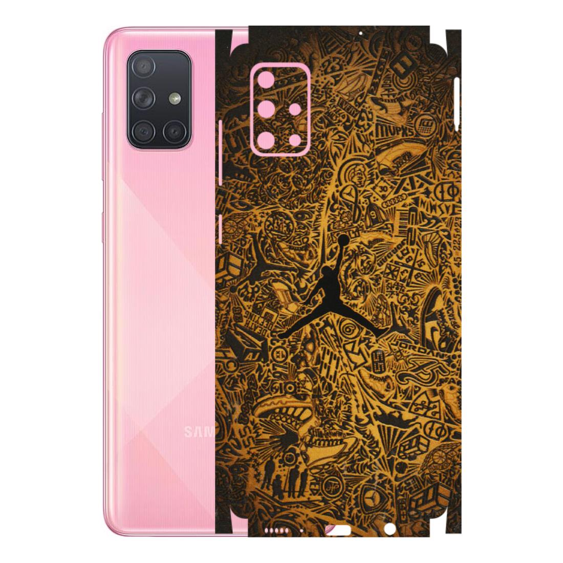 Samsung A/S Series Phone Skins (All Models) - Premium Gold Basketball Player - 3D Embossed Finish (L-236) Samsung Galaxy A71