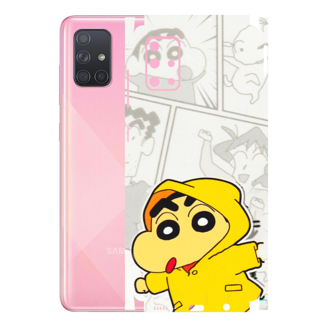 Samsung A/S Series Phone Skins (All Models) - Yellow Shinchan Comic - 3D Embossed Finish (L-246) Samsung Galaxy A71