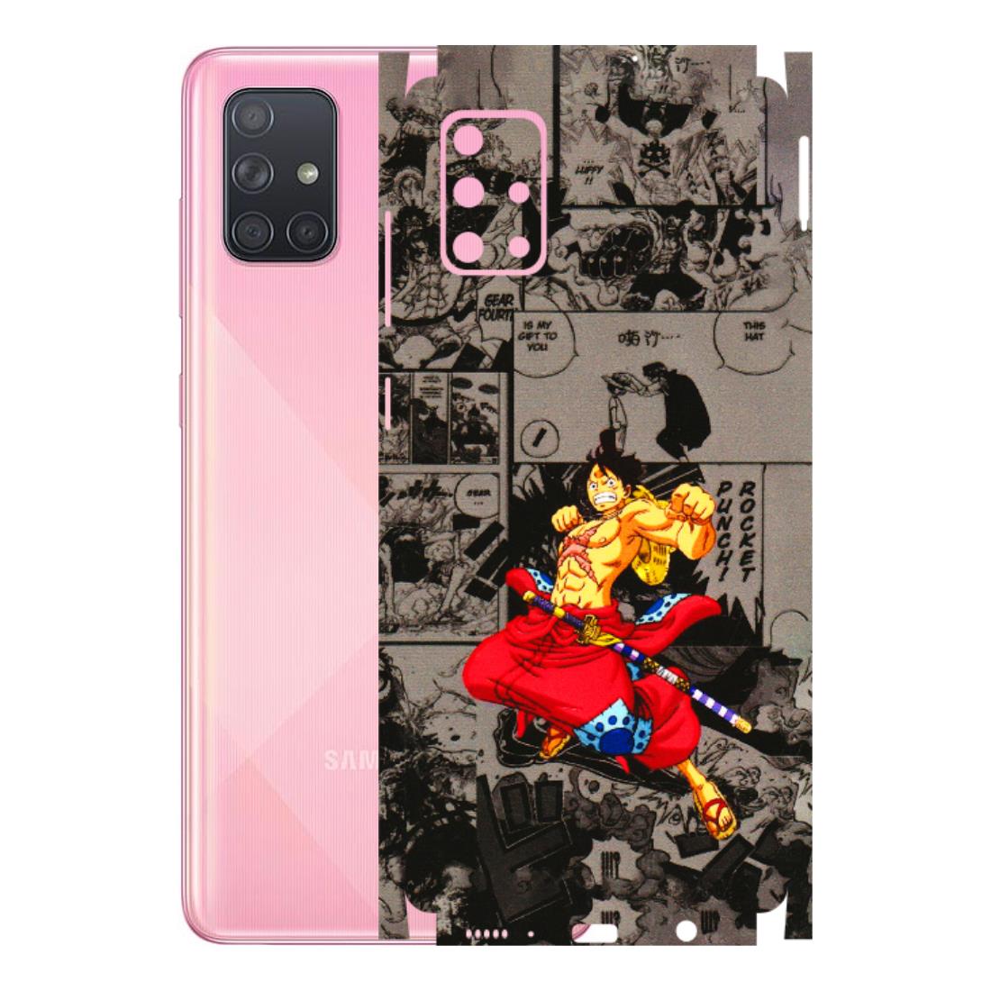 Samsung A/S Series Phone Skins (All Models) - One Piece Rocket Punch Manga - 3D Embossed Finish (L-25) Samsung Galaxy A71