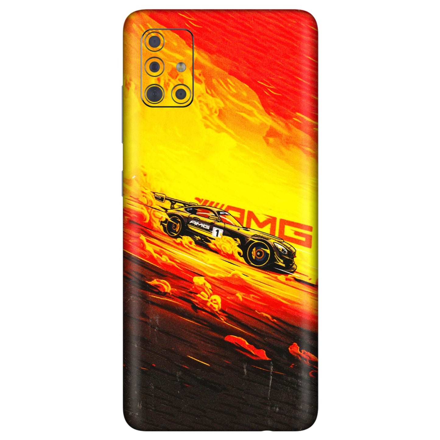 Samsung A/S Series Phone Skins (All Models) - AMG Car Speed Cover - 3D Embossed Finish (L-256) Samsung Galaxy A71