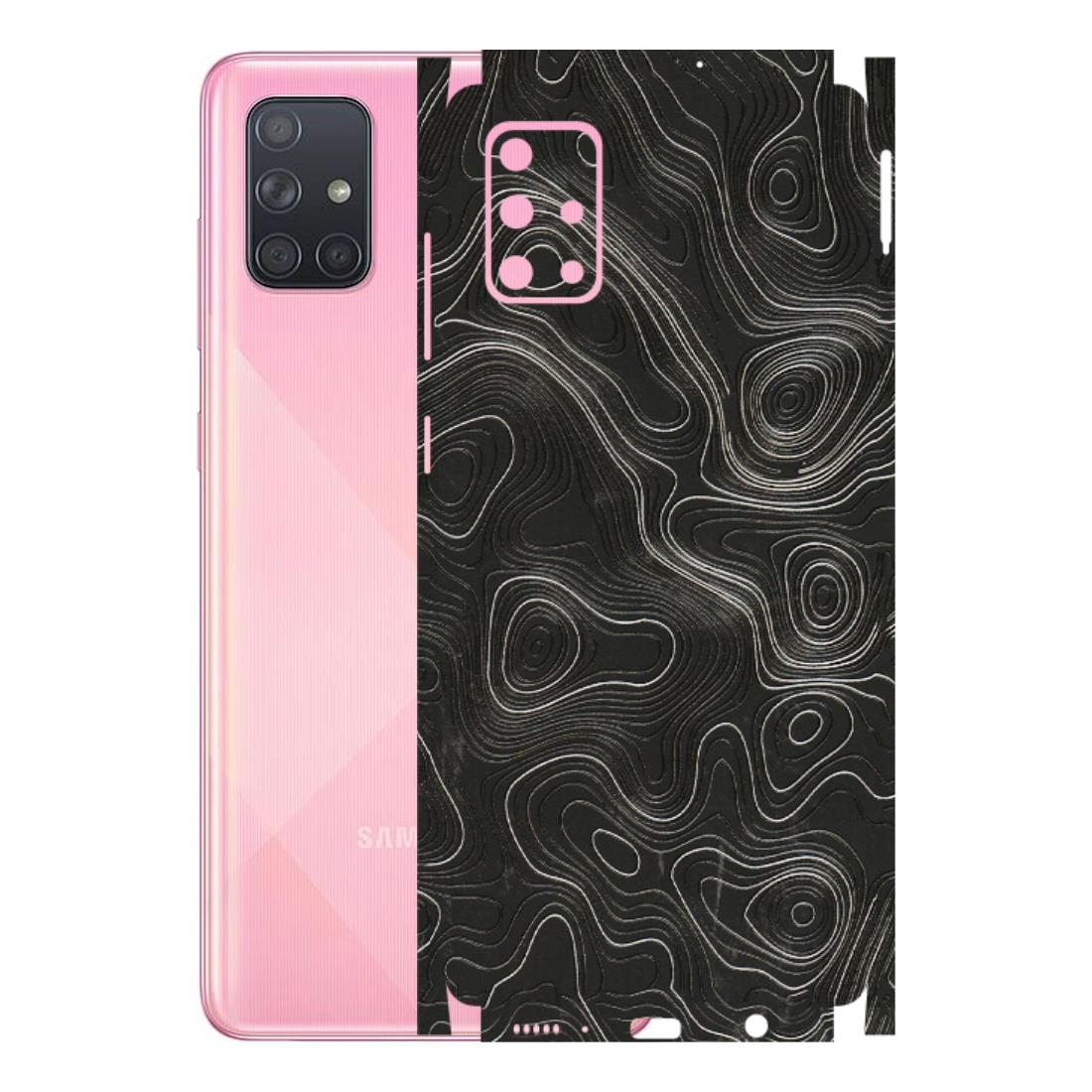 Samsung A/S Series Phone Skins (All Models) - Abstract White Line Map - 3D Embossed Finish (L-269) Samsung Galaxy A71