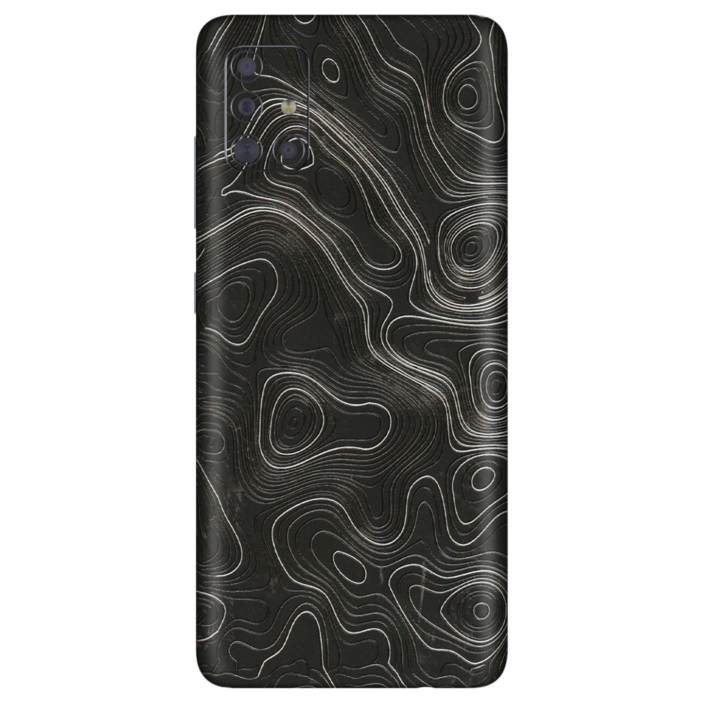 Samsung A/S Series Phone Skins (All Models) - Abstract White Line Map - 3D Embossed Finish (L-269) Samsung Galaxy A71
