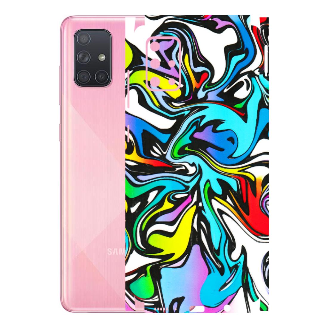 Samsung A/S Series Phone Skins (All Models) - Abstract Colour Paints - 3D Embossed Finish (L-271) Samsung Galaxy A71