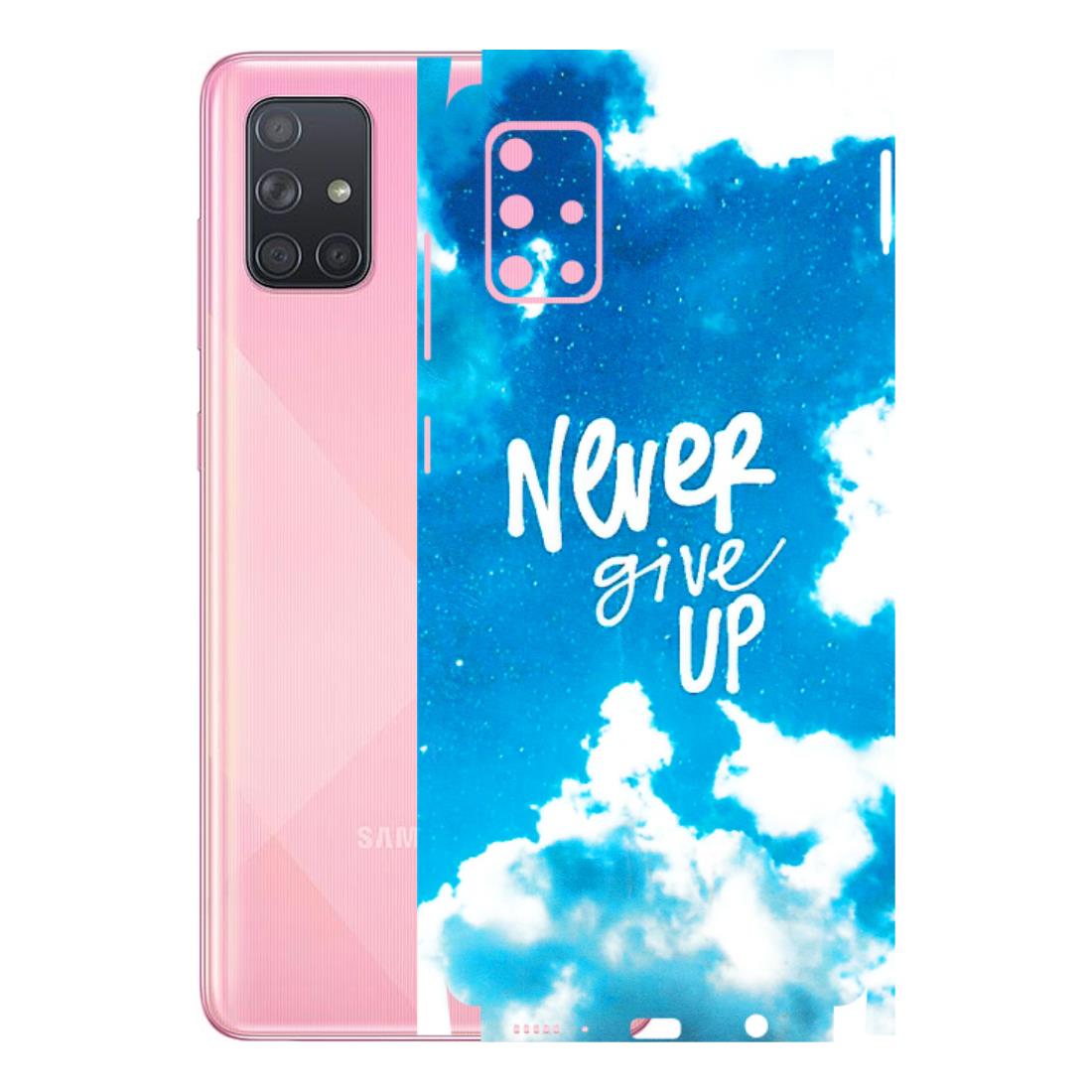 Samsung A/S Series Phone Skins (All Models) - Never Give Up - 3D Embossed Finish (L-279) Samsung Galaxy A71