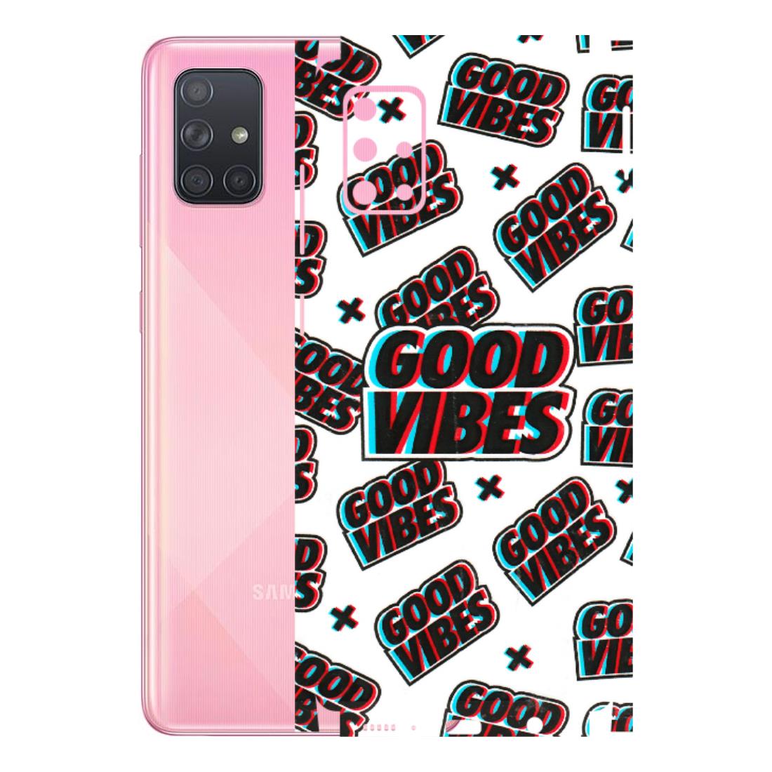 Samsung A/S Series Phone Skins (All Models) - Good Vibes - 3D Embossed Finish (L-282) Samsung Galaxy A71