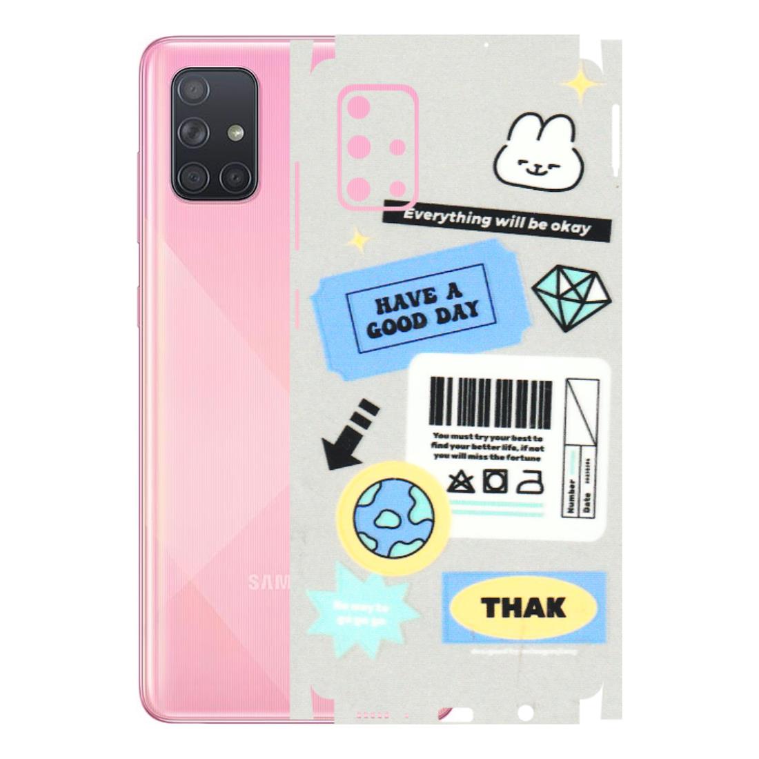 Samsung A/S Series Phone Skins (All Models) - Will Be Okay Design - 3D Embossed Finish (L-316) Samsung Galaxy A71