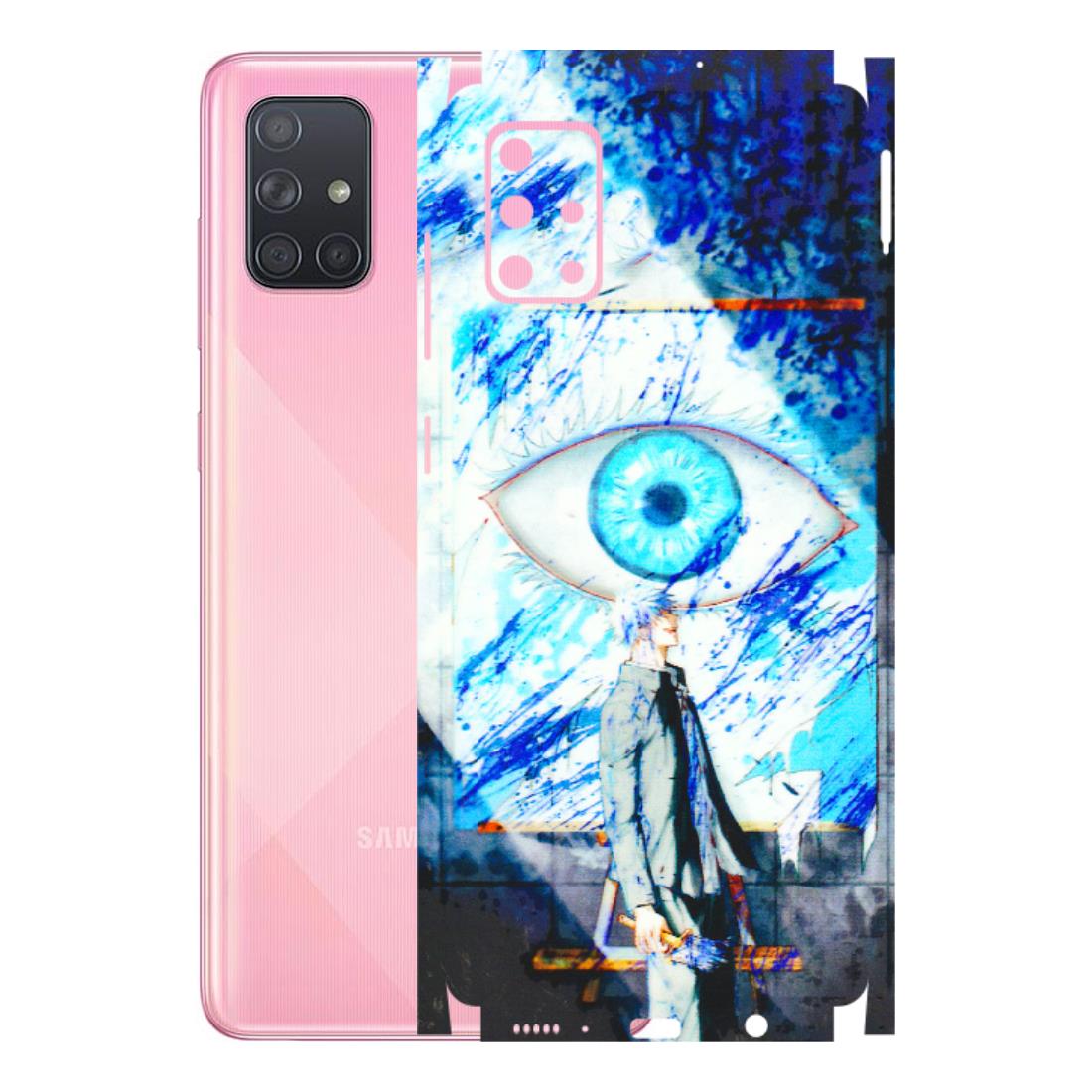 Samsung A/S Series Phone Skins (All Models) - Anime Sea Blue Eye - 3D Embossed Finish (L-318) Samsung Galaxy A71