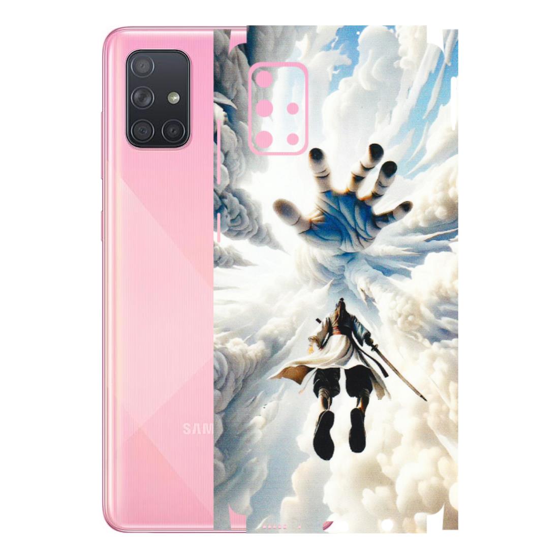Samsung A/S Series Phone Skins (All Models) - Big Hand With Monkey King - 3D Embossed Finish (L-323) Samsung Galaxy A71