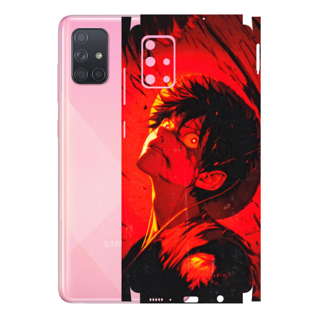 Samsung A/S Series Phone Skins (All Models) - D.Luffy Power Up One Piece Anime - 3D Embossed Finish (L-326) Samsung Galaxy A71