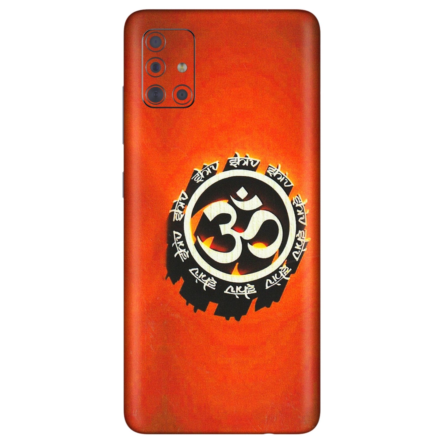 Samsung A/S Series Phone Skins (All Models) - Aum Shiv Orange - 3D Embossed Finish (L-32) Samsung Galaxy A71