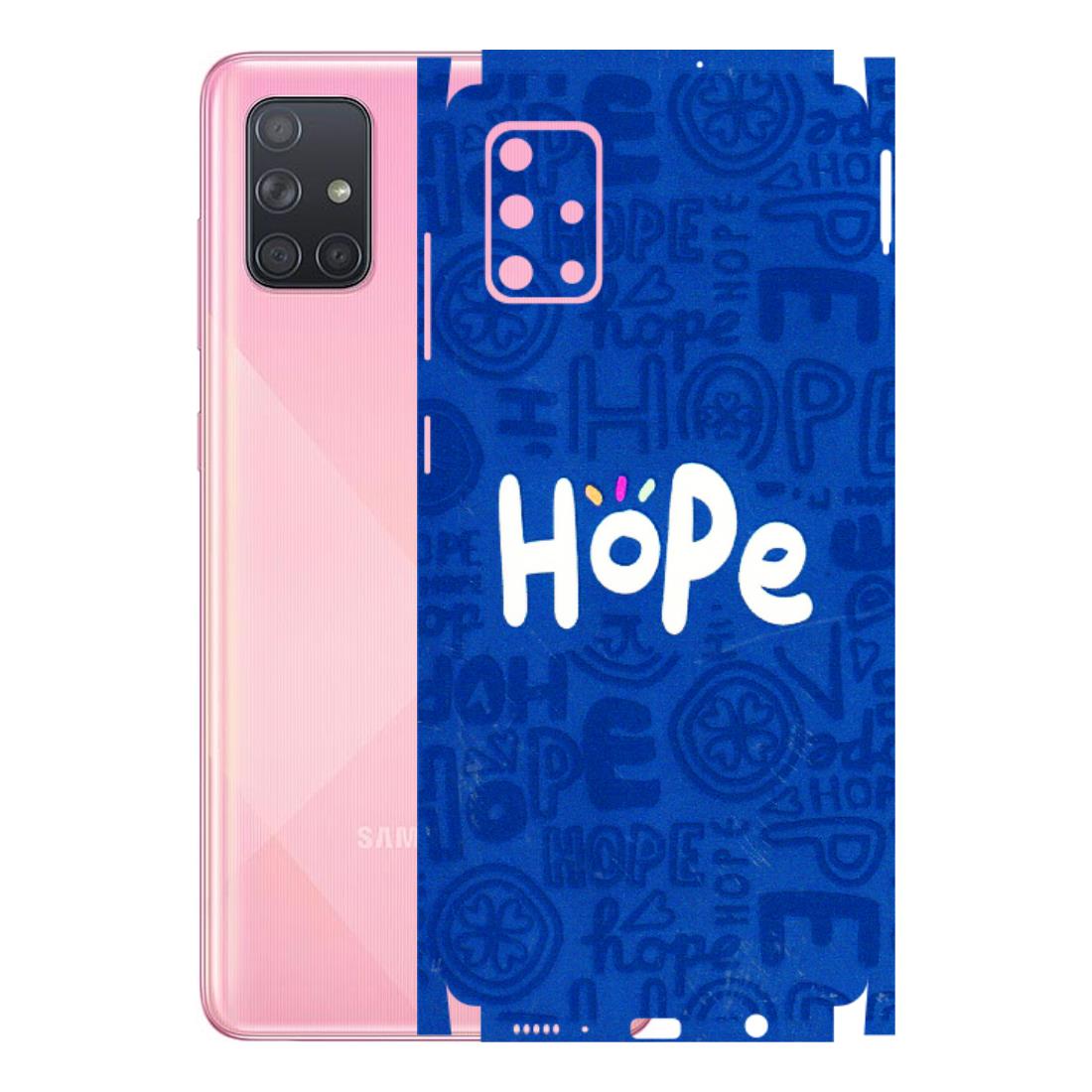 Samsung A/S Series Phone Skins (All Models) - Hope Doodles Blue - 3D Embossed Finish (L-43) Samsung Galaxy A71