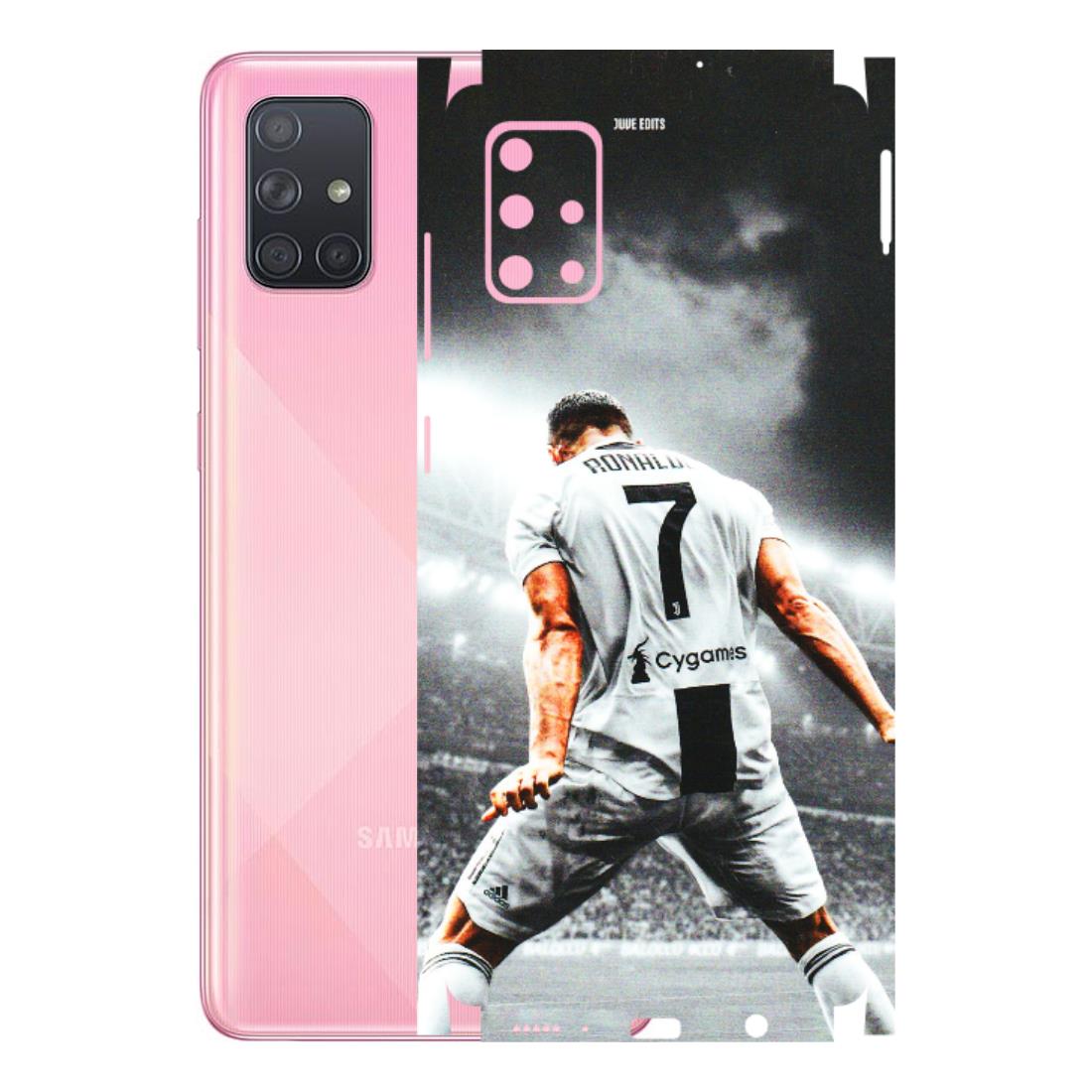 Samsung A/S Series Phone Skins (All Models) - Ronaldo CR7 Crazy - 3D Embossed Finish (L-44) Samsung Galaxy A71
