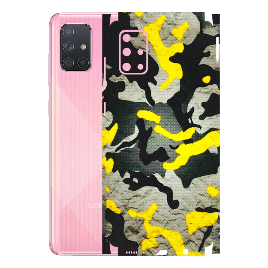 Samsung A/S Series Phone Skins (All Models) - Yellow Camouflage - 3D Embossed Finish (L-61) Samsung Galaxy A71