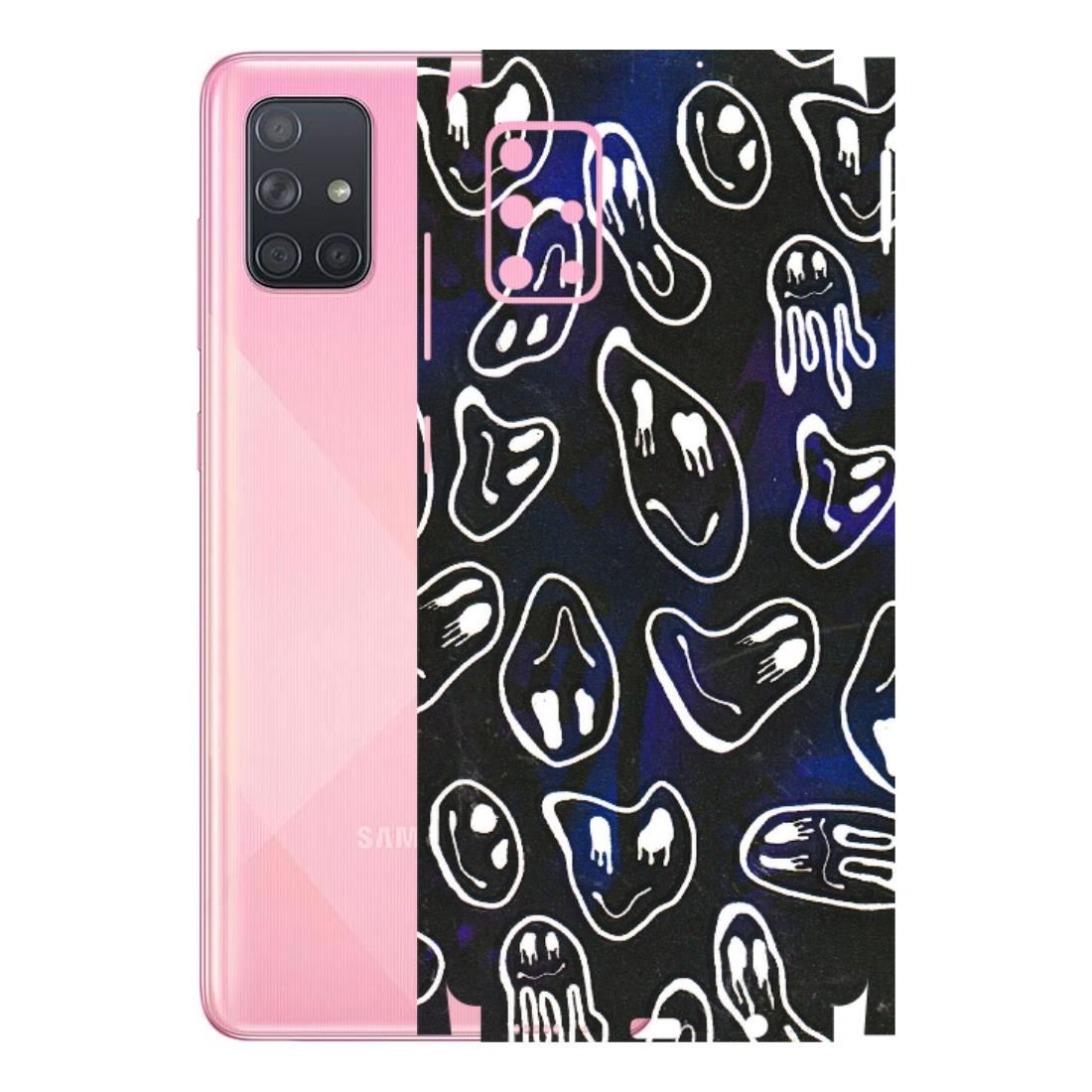 Samsung A/S Series Phone Skins (All Models) - Distorted Smileys - 3D Embossed Finish (L-92) Samsung Galaxy A71