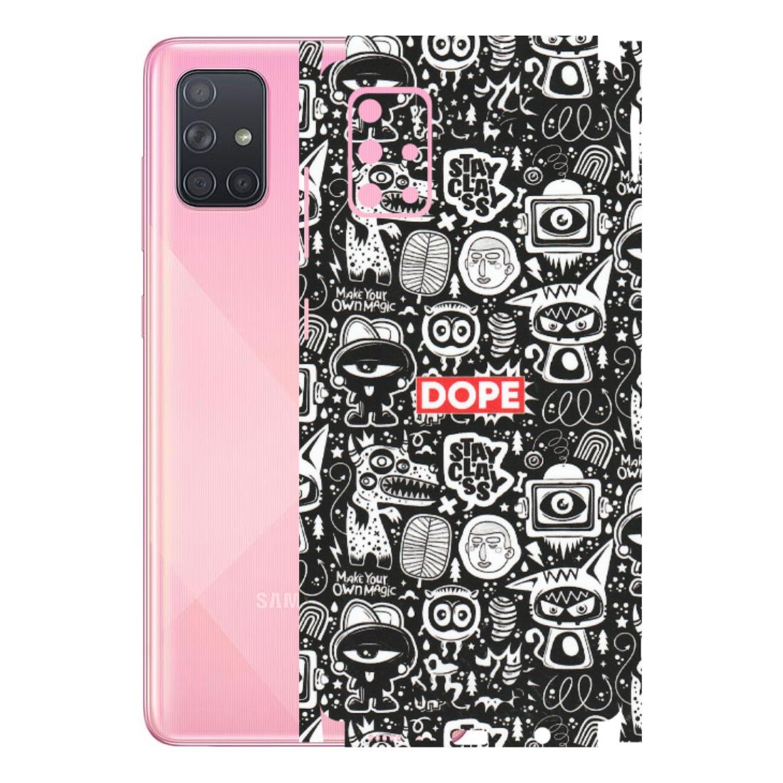 Samsung A/S Series Phone Skins (All Models) - Dope Stay Classy Black Doodles - Matte Finish (M-126) Samsung Galaxy A71
