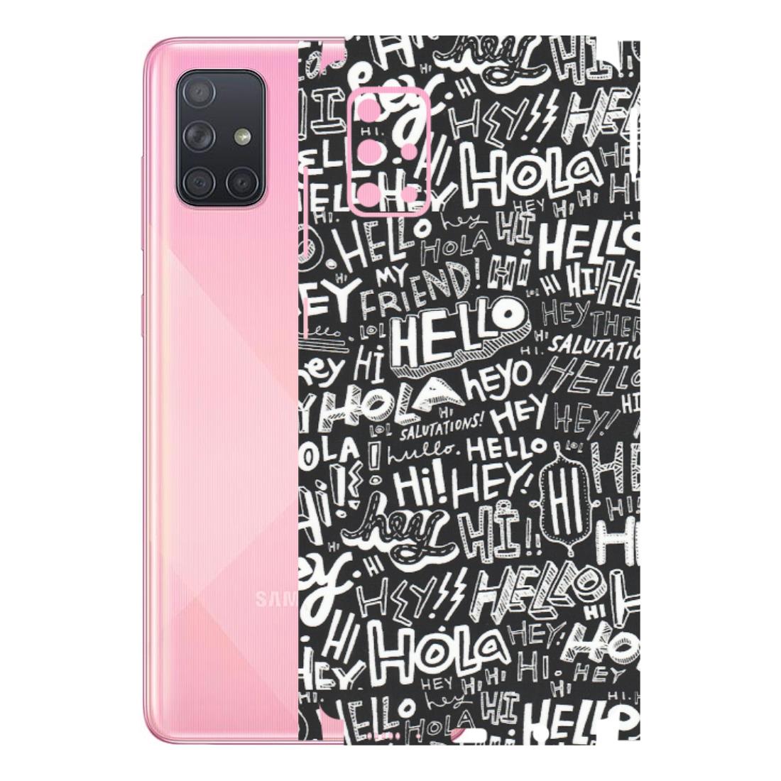 Samsung A/S Series Phone Skins (All Models) - Hi Hello Doodles - Matte Finish (M-25) Samsung Galaxy A71