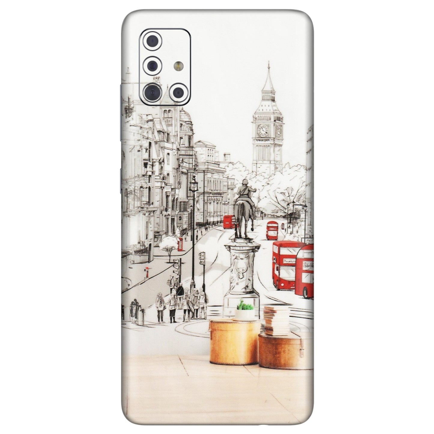 Samsung A/S Series Phone Skins (All Models) - London Street - Transparent Finish (T-02) Samsung Galaxy A71
