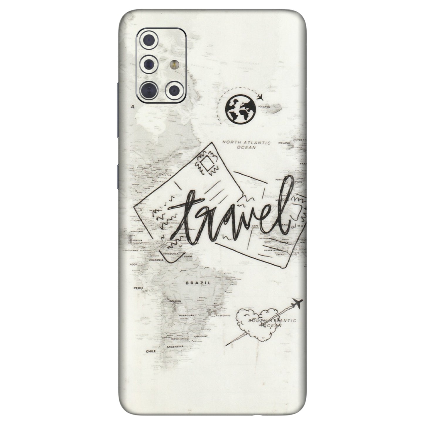Samsung A/S Series Phone Skins (All Models) - Travel Ticket - Transparent Finish (T-06) Samsung Galaxy A71