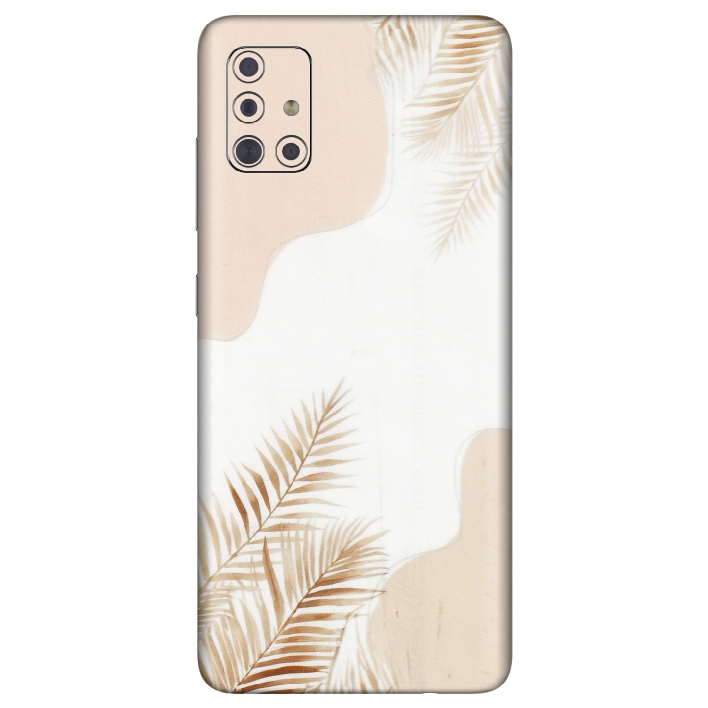 Samsung A/S Series Phone Skins (All Models) - Gold Petals Abstract - Transparent Finish (T-08) Samsung Galaxy A71