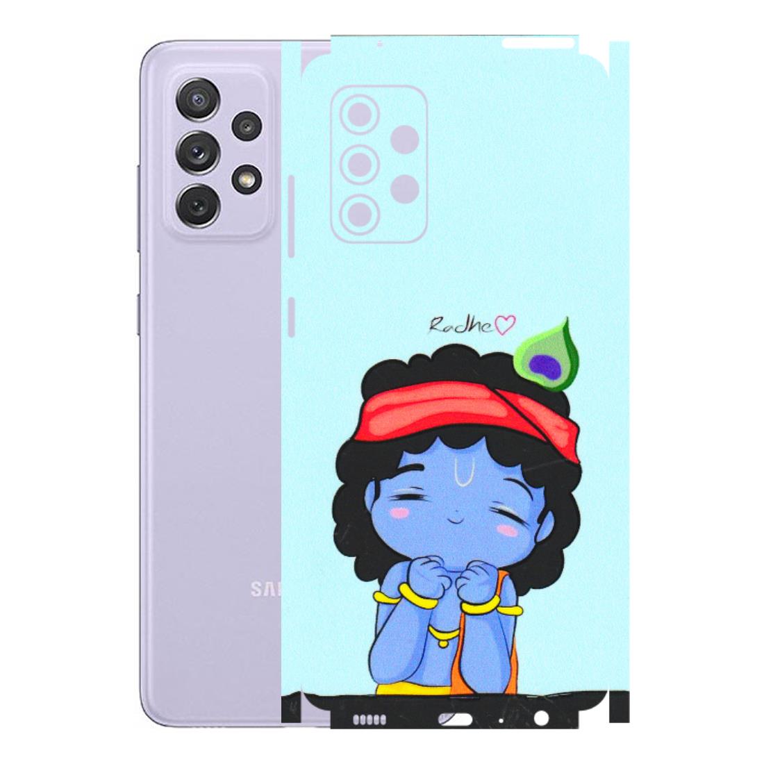 Samsung A/S Series Phone Skins (All Models) - Radhe Radhe Cute Toon - 3D Embossed Finish (L-05) Samsung Galaxy A72