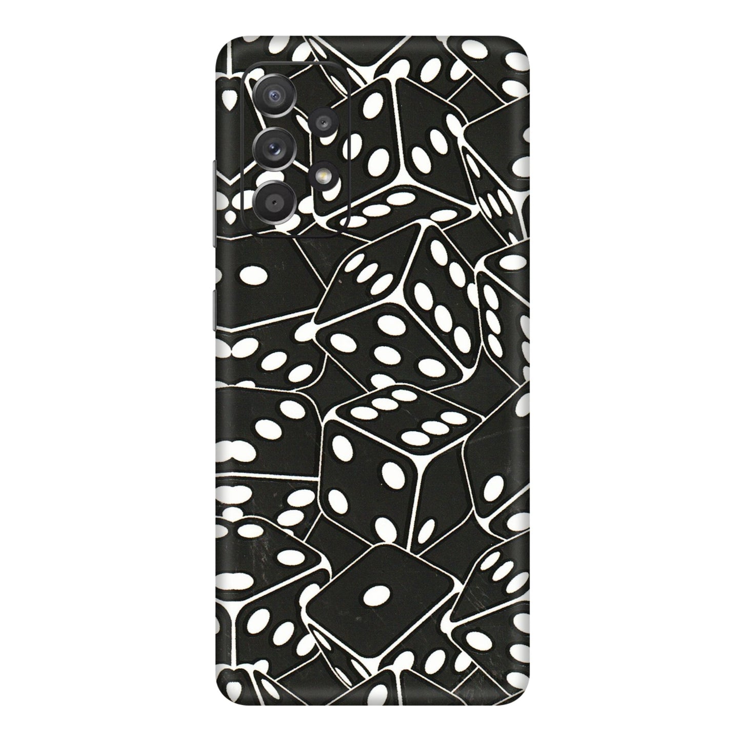 Samsung A/S Series Phone Skins (All Models) - Big Black Dices - 3D Embossed Finish (L-106) Samsung Galaxy A72