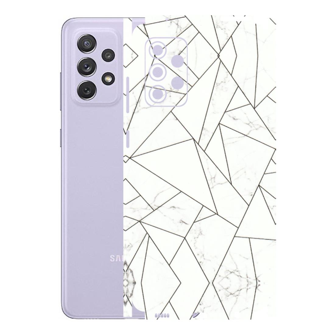Samsung A/S Series Phone Skins (All Models) - Luxury White Marble Effect - 3D Embossed Finish (L-168) Samsung Galaxy A72