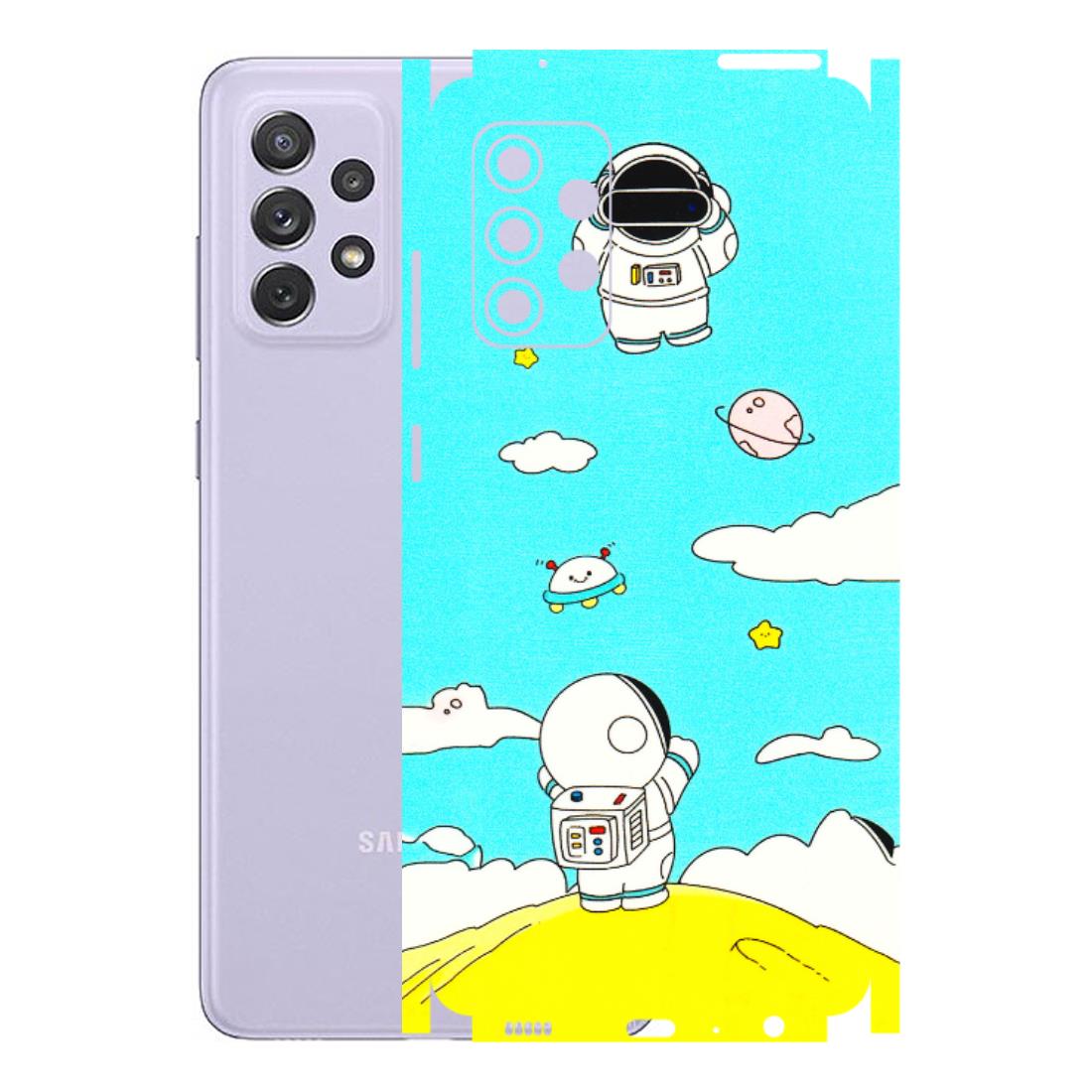 Samsung A/S Series Phone Skins (All Models) - Blue Skies Astro Float - 3D Embossed Finish (L-230) Samsung Galaxy A72