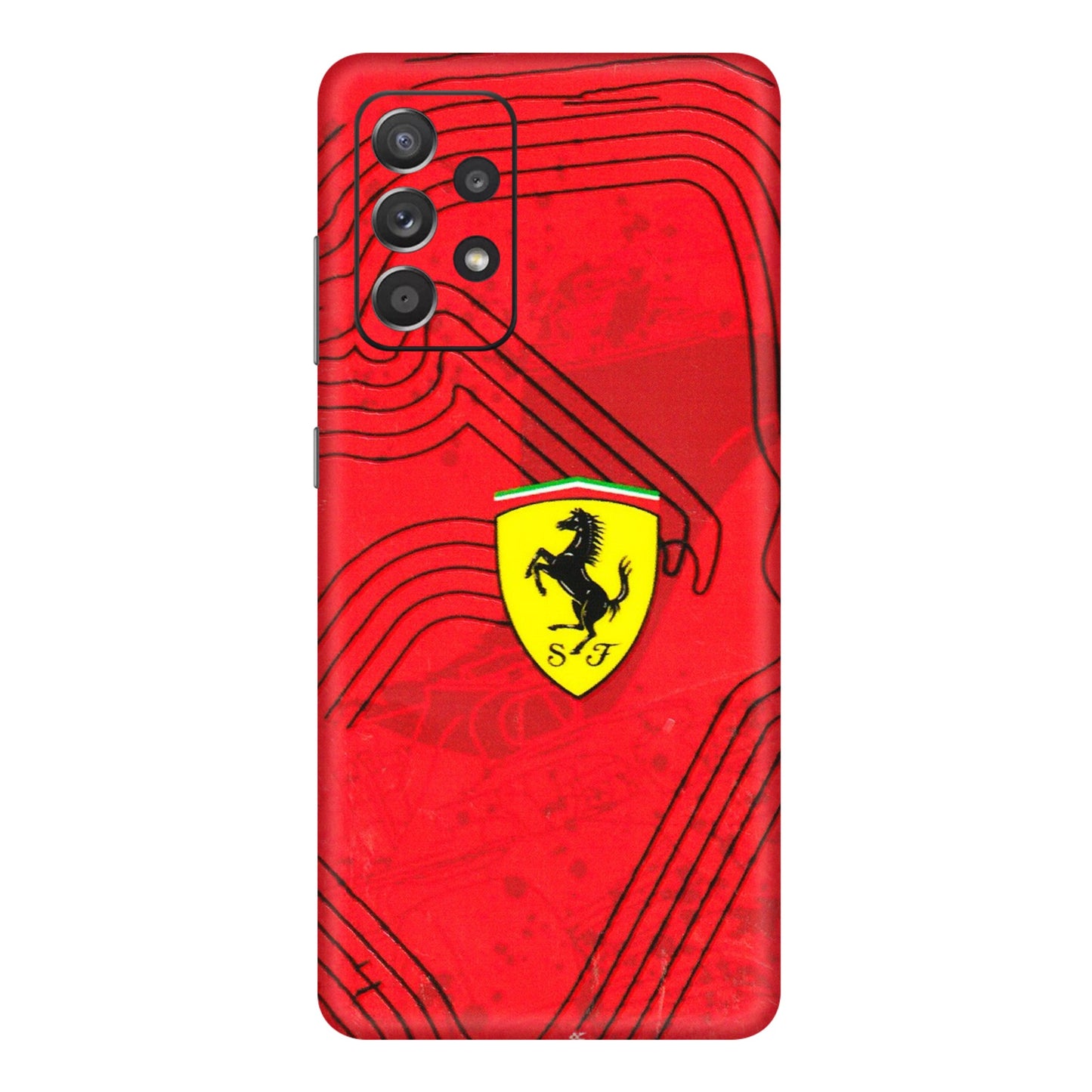 Samsung A/S Series Phone Skins (All Models) - Red Ferrari Logo Stylish - 3D Embossed Finish (L-238) Samsung Galaxy A72