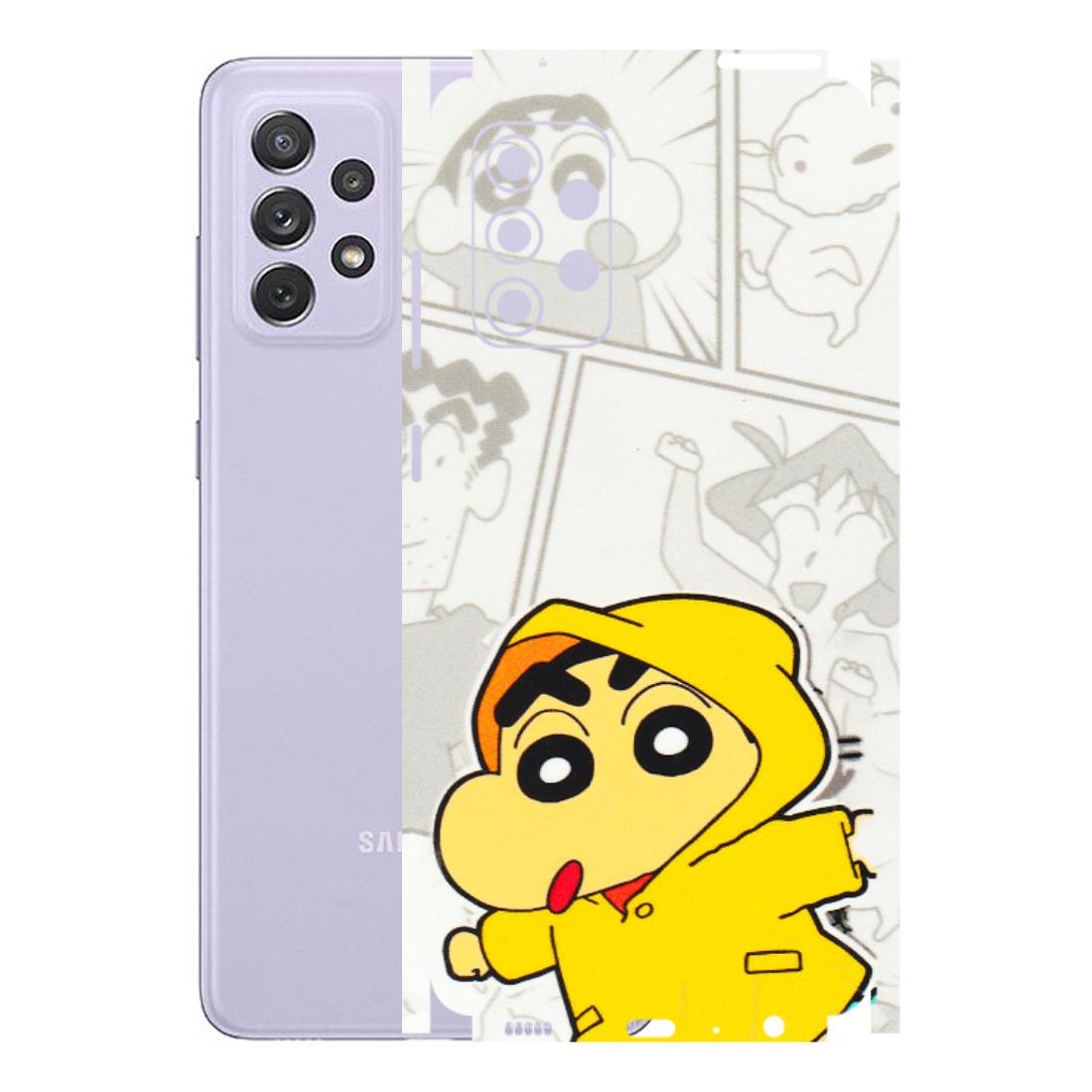 Samsung A/S Series Phone Skins (All Models) - Yellow Shinchan Comic - 3D Embossed Finish (L-246) Samsung Galaxy A72