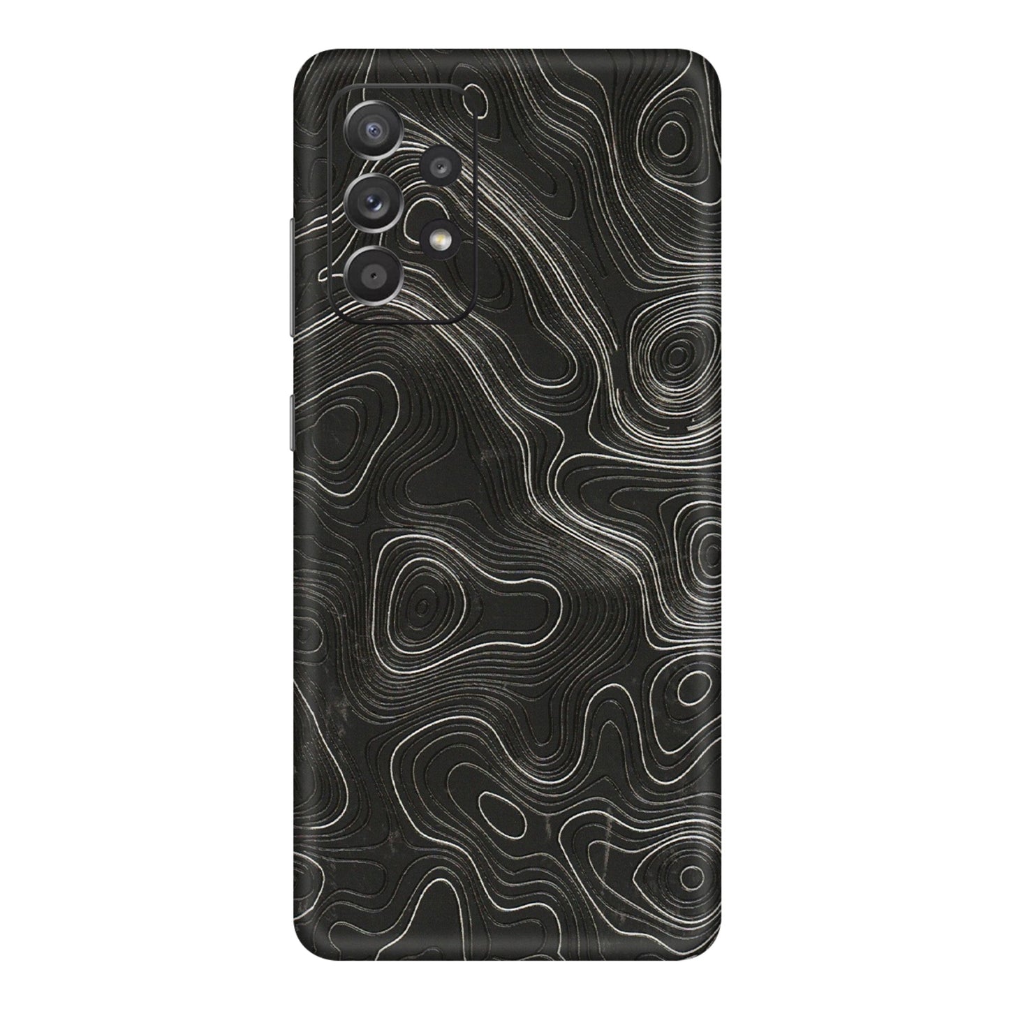 Samsung A/S Series Phone Skins (All Models) - Abstract White Line Map - 3D Embossed Finish (L-269) Samsung Galaxy A72