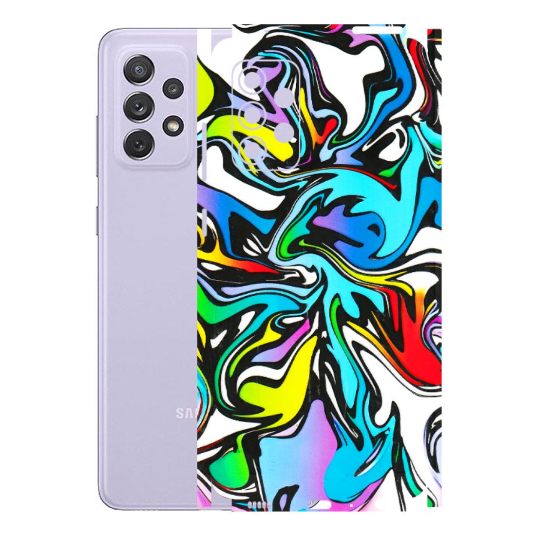 Samsung A/S Series Phone Skins (All Models) - Abstract Colour Paints - 3D Embossed Finish (L-271) Samsung Galaxy A72