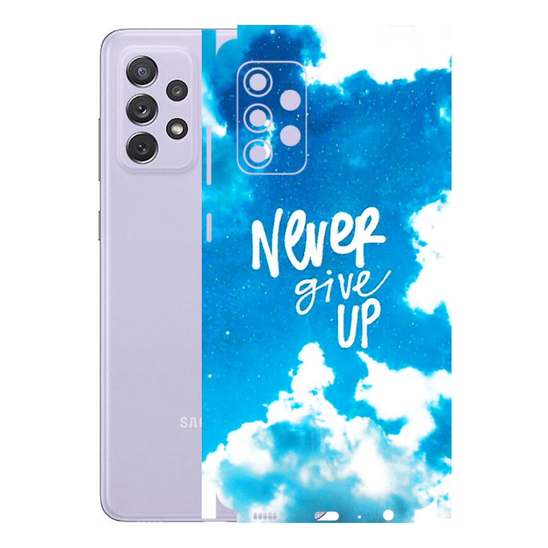 Samsung A/S Series Phone Skins (All Models) - Never Give Up - 3D Embossed Finish (L-279) Samsung Galaxy A72