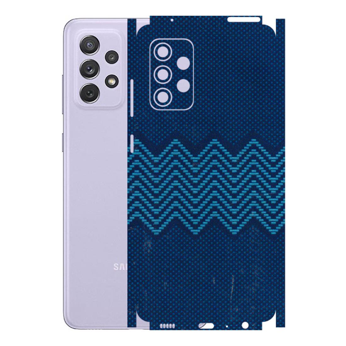 Samsung A/S Series Phone Skins (All Models) - Blue Sober Waves - 3D Embossed Finish (L-306) Samsung Galaxy A72