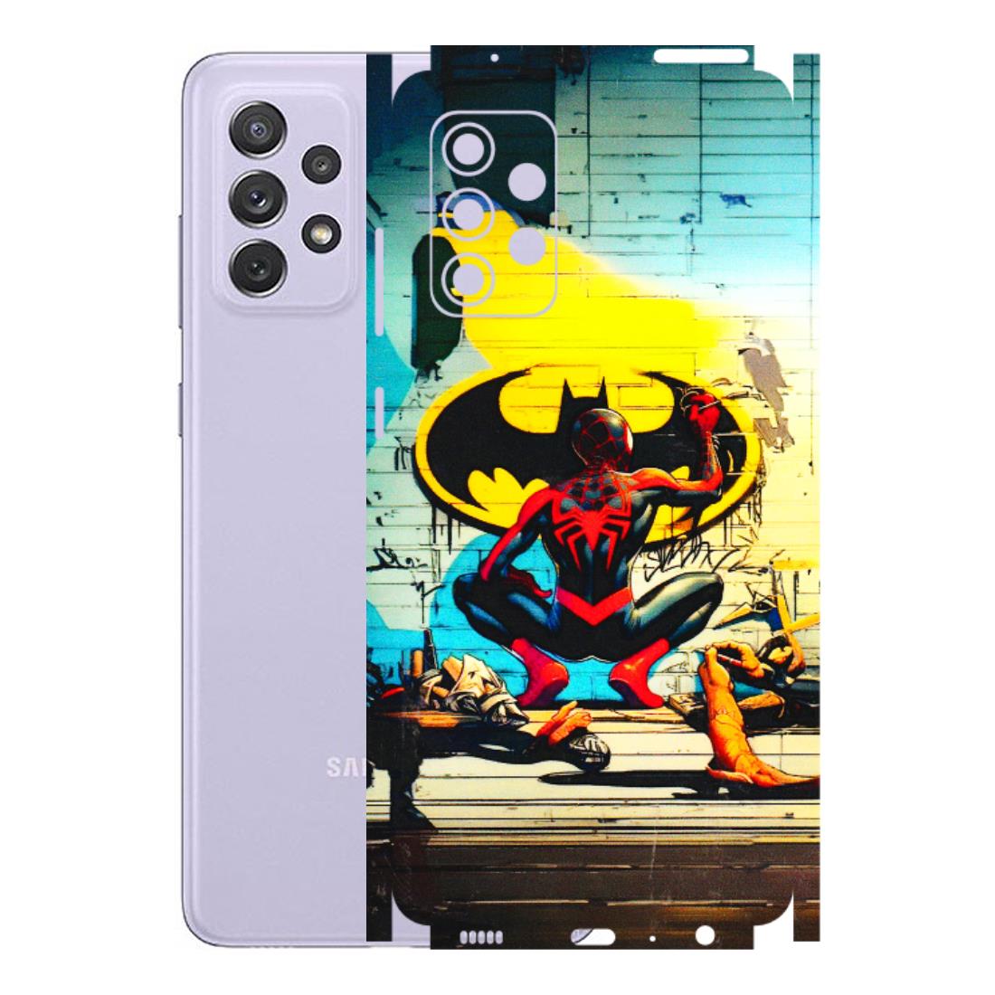 Samsung A/S Series Phone Skins (All Models) - New Spiderman Bat Logo - 3D Embossed Finish (L-309) Samsung Galaxy A72