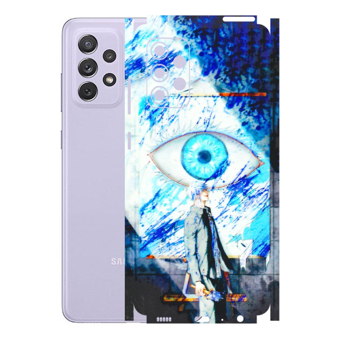 Samsung A/S Series Phone Skins (All Models) - Anime Sea Blue Eye - 3D Embossed Finish (L-318) Samsung Galaxy A72