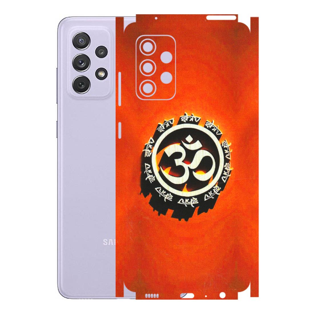 Samsung A/S Series Phone Skins (All Models) - Aum Shiv Orange - 3D Embossed Finish (L-32) Samsung Galaxy A72