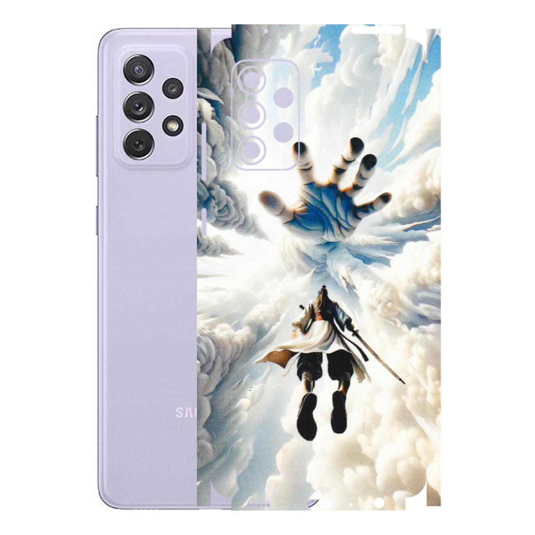 Samsung A/S Series Phone Skins (All Models) - Big Hand With Monkey King - 3D Embossed Finish (L-323) Samsung Galaxy A72