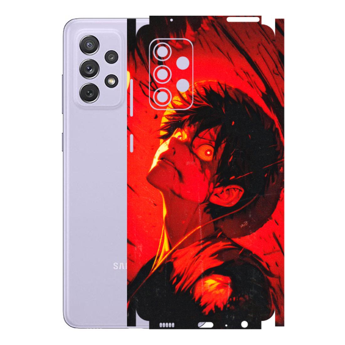 Samsung A/S Series Phone Skins (All Models) - D.Luffy Power Up One Piece Anime - 3D Embossed Finish (L-326) Samsung Galaxy A72